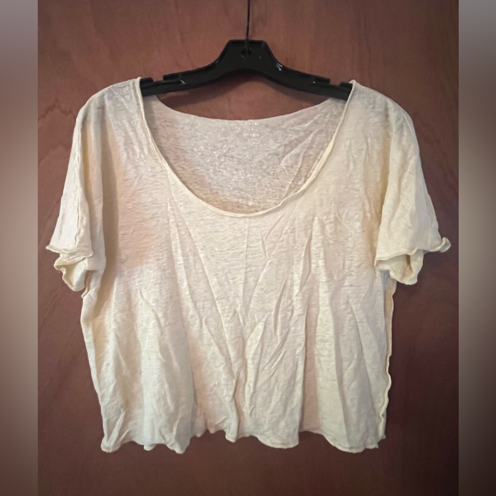 Lou & Grey Soft Yellow Crop T-Shirt